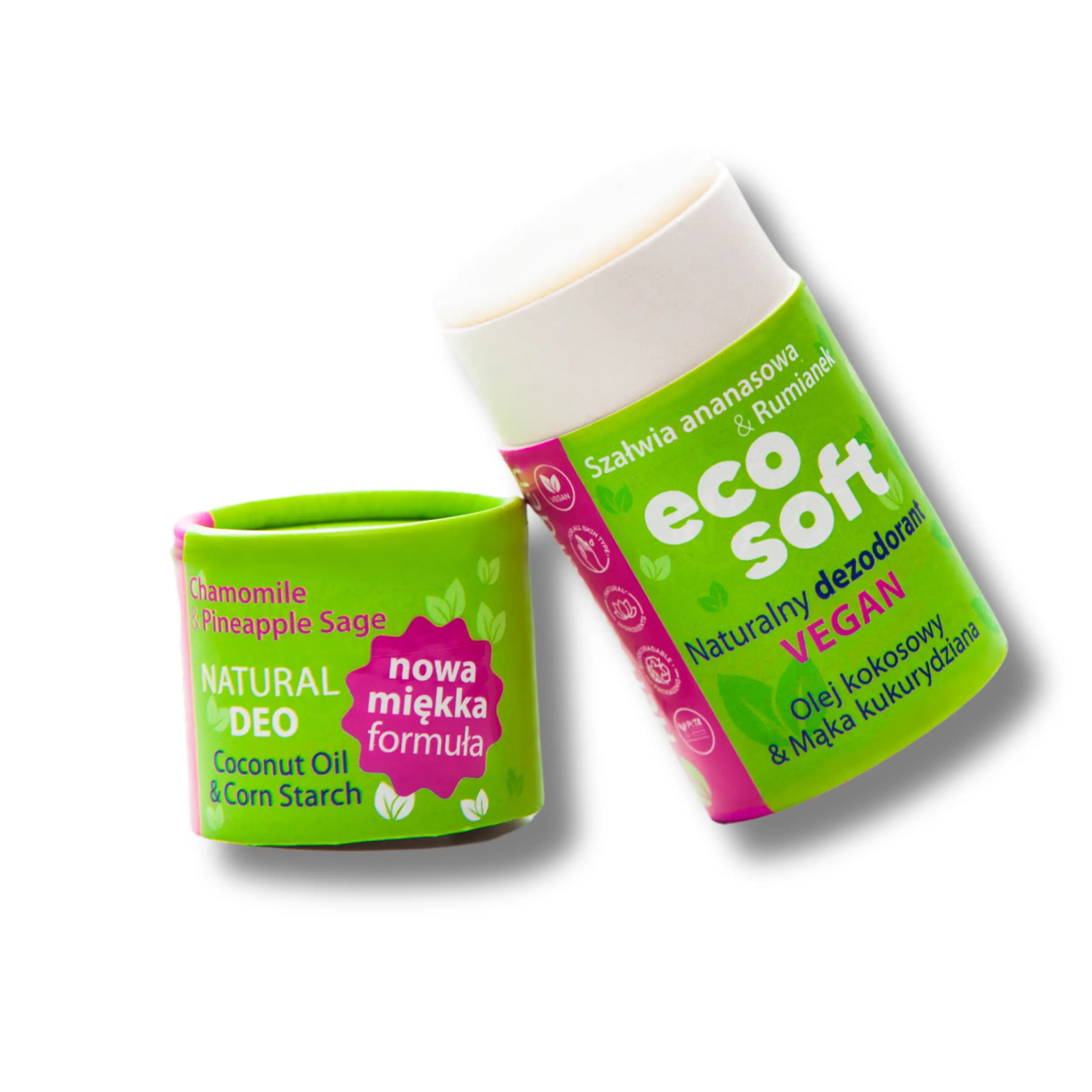 EcoSoft Natural Vegan deodorant plastivaba Herbal Garden 50g - Image 2