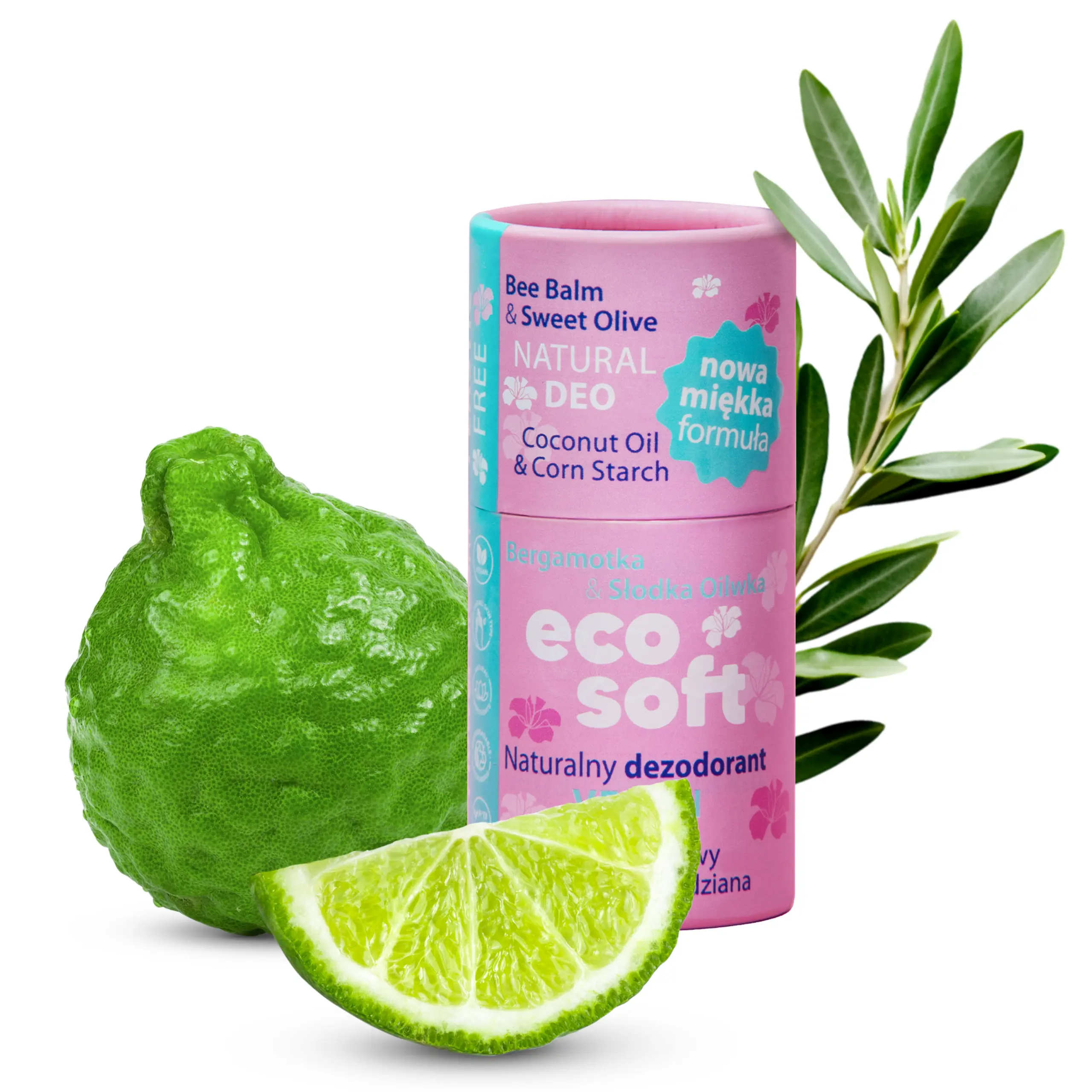 EcoSoft Natural Vegan deodorant plastivaba Flower Bloom 50g - Image 3
